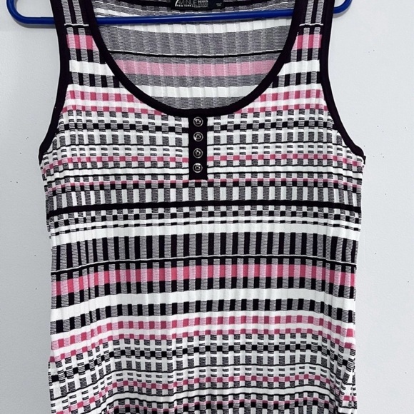 New York & Company Striped Button-Front Tank Top - Picture 6 of 6